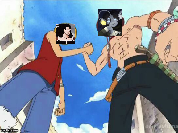 dap me up (one piece) | image tagged in dap me up one piece | made w/ Imgflip meme maker