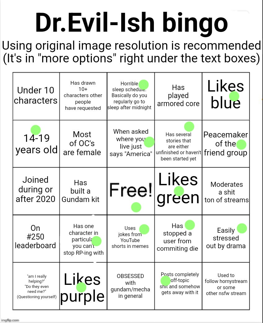 I did Evilish's Bingo, so close lol | image tagged in evilish bingo | made w/ Imgflip meme maker