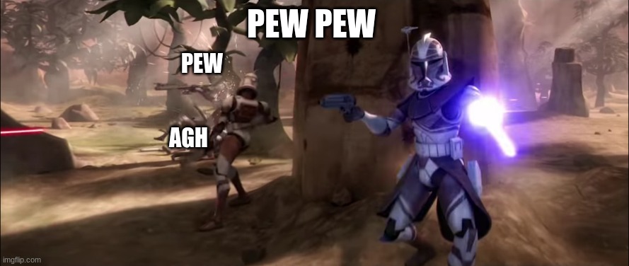 clone troopers | PEW PEW; PEW; AGH | image tagged in clone troopers | made w/ Imgflip meme maker