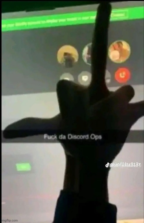 Flip da ops | image tagged in memes,enemies,discord,middle finger | made w/ Imgflip meme maker