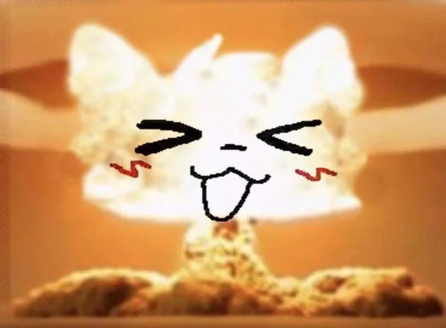 Boykisser nuke Blank Meme Template