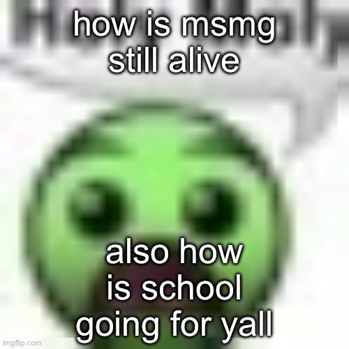 holy moly | how is msmg still alive; also how is school going for yall | image tagged in holy moly | made w/ Imgflip meme maker