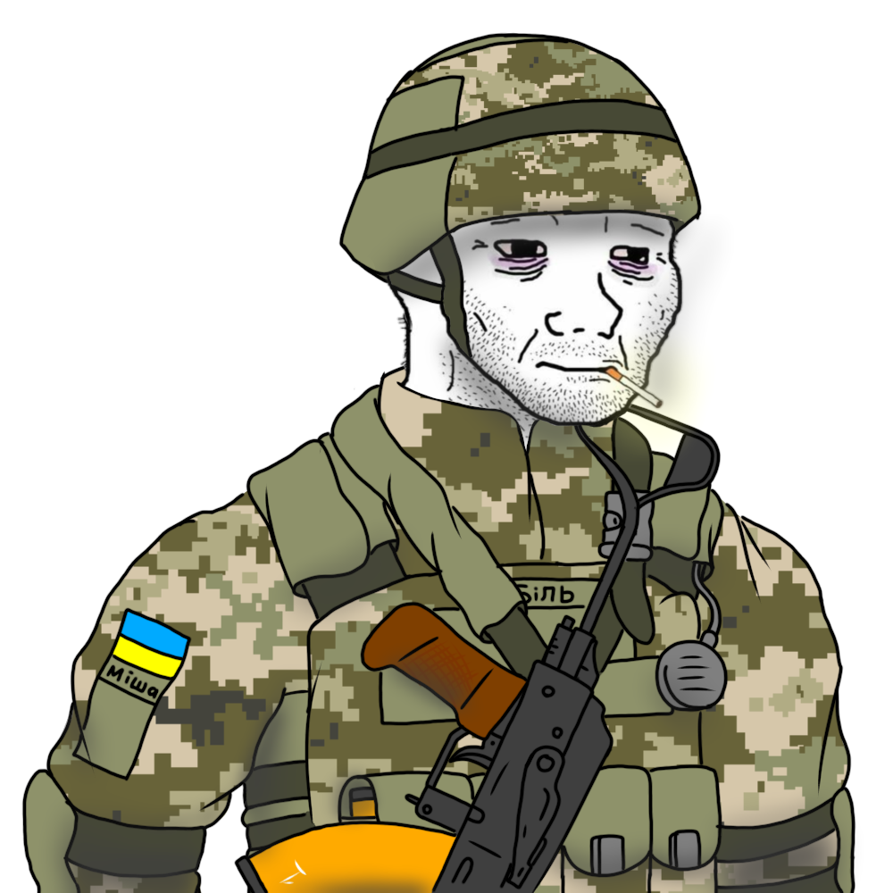 High Quality Ukrainian soldier wojak Blank Meme Template