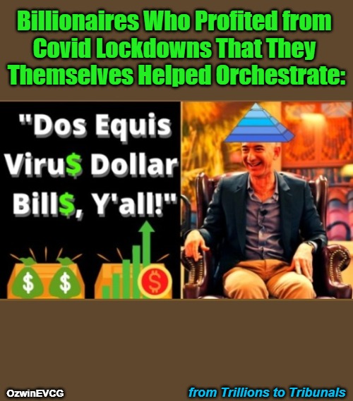 from Trillions to Tribunals [BV] | Billionaires Who Profited from 

Covid Lockdowns That They 

Themselves Helped Orchestrate:; OzwinEVCG; from Trillions to Tribunals | image tagged in corporate capture,politicians suck,covid-19,scams,no covid amnesty,fair trials and fluffy pillows | made w/ Imgflip meme maker