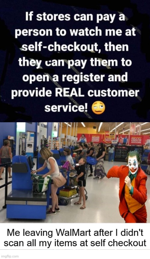 Self Checkout blues | image tagged in joker walmart self checkout steal,blank white template | made w/ Imgflip meme maker