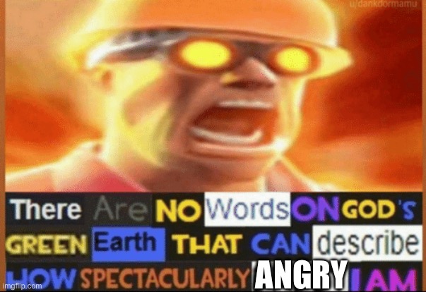 there are no words on god's green earth | ANGRY | image tagged in there are no words on god's green earth | made w/ Imgflip meme maker