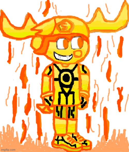 SMG5 in KCM form (Name it as you want) mod note: can i rename it to burning SMG5? | image tagged in smg5nb_kcm_form,but name it as you want,drawing,credit to sth4 and smg5_nb | made w/ Imgflip meme maker