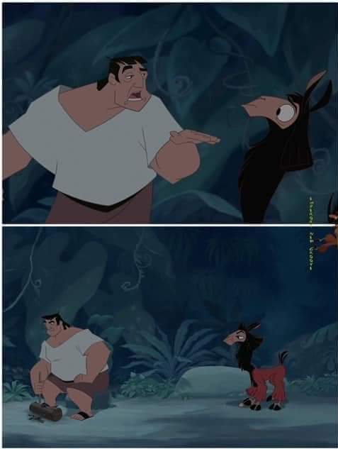 High Quality Pacha Yelling at Kuzco Blank Meme Template