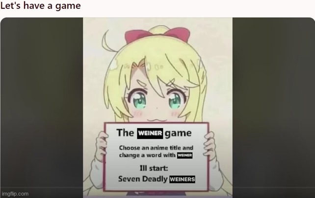 lets have a game | image tagged in anime | made w/ Imgflip meme maker