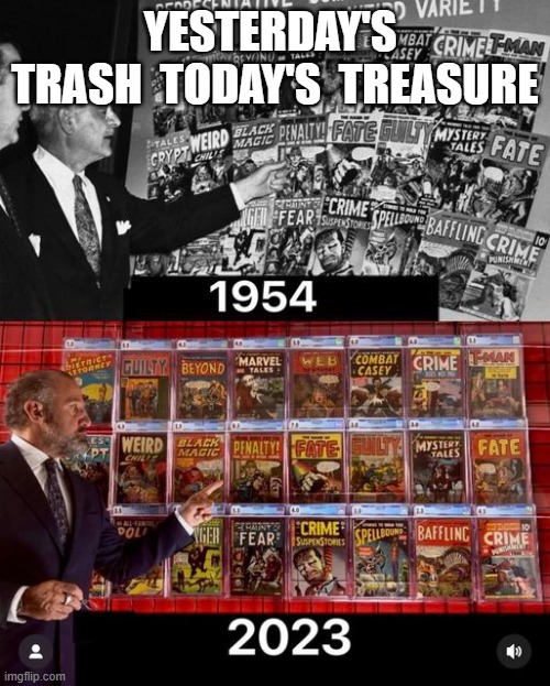 Today's Culture - Tomorrow's Price Guide | YESTERDAY'S  TRASH  TODAY'S  TREASURE | image tagged in maga | made w/ Imgflip meme maker