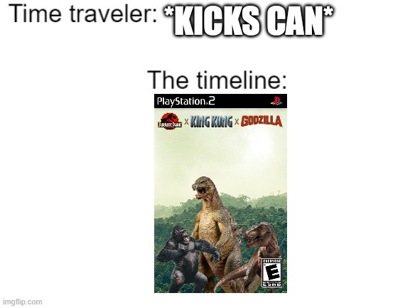 Time Traveler | *KICKS CAN* | image tagged in time traveler | made w/ Imgflip meme maker