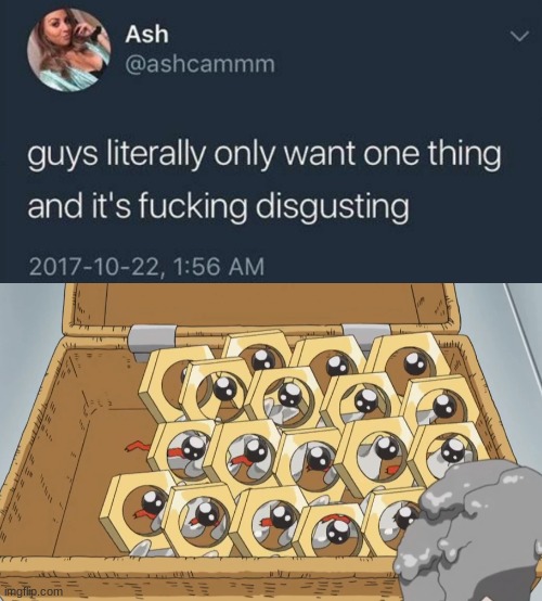 Meltan is not disgusting... It is a perfect specimen | image tagged in guys literally only want one thing,pokemon,pokemon sun and moon,pokemon anime,meltan,pokemon memes | made w/ Imgflip meme maker