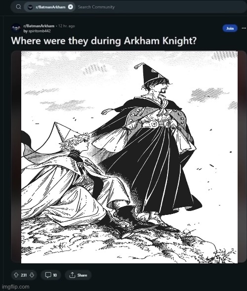 Where Were They During Arkham Knight? | image tagged in where were they during arkham knight,memes,witch hat atelier,shitpost,funny memes,reddit | made w/ Imgflip meme maker