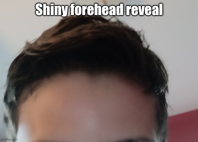 Shiny forehead reveal | made w/ Imgflip meme maker