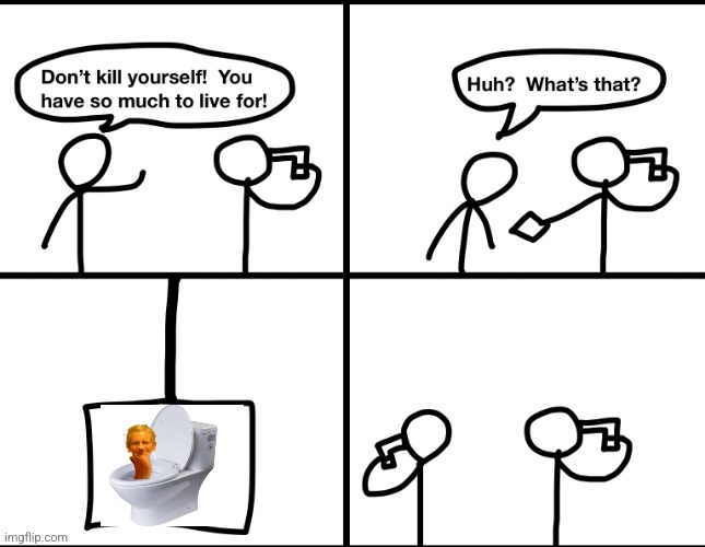 Jeffrey skibidi toilet | image tagged in convinced suicide comic | made w/ Imgflip meme maker