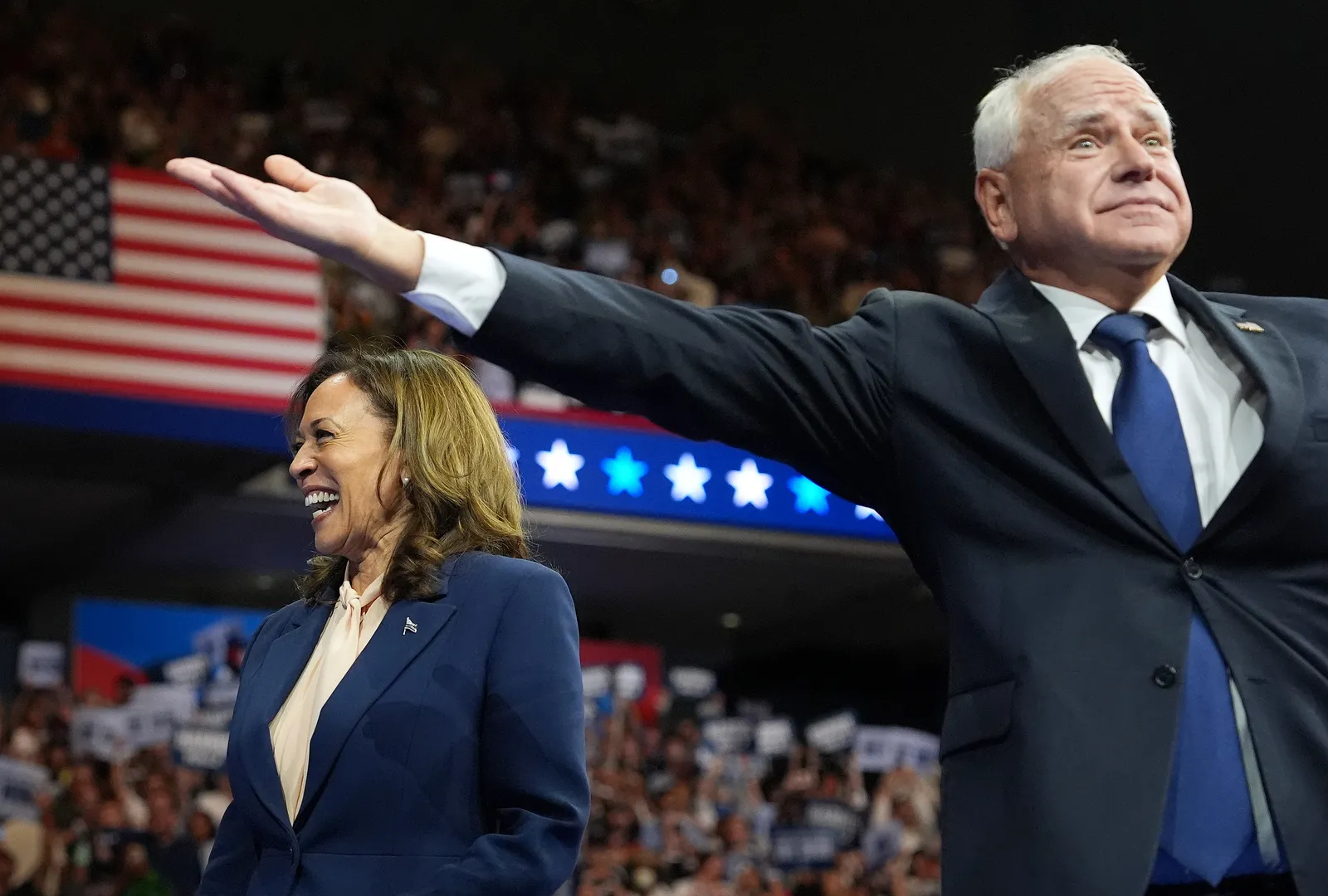 Tim Walz and Kamala Harris Blank Meme Template