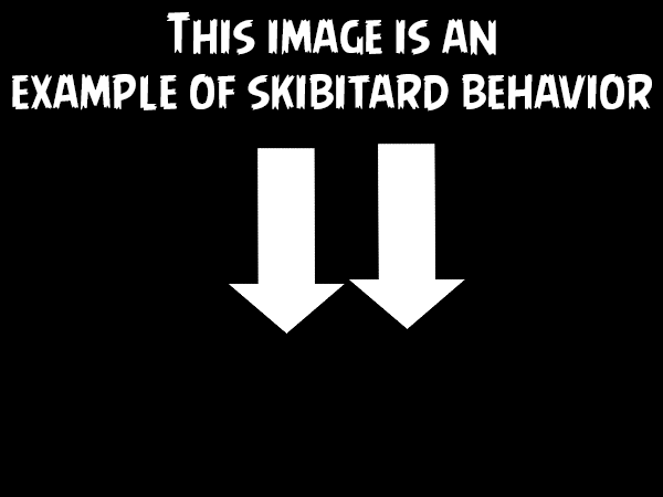 This image is an example of skibitard behavior darkmode Blank Meme Template