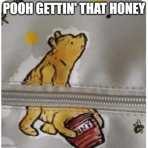 Go Pooh | POOH GETTIN' THAT HONEY | image tagged in sex jokes | made w/ Imgflip meme maker