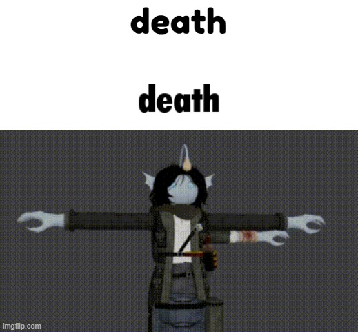 death | death | image tagged in sebastian solace death | made w/ Imgflip meme maker