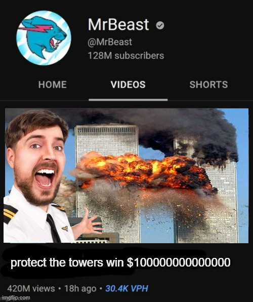 bruh mr beast wild | protect the towers win $100000000000000 | image tagged in mrbeast thumbnail template | made w/ Imgflip meme maker