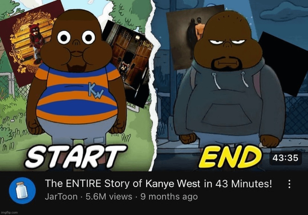 kanye youtubers never fail to have the funniest fucking thumbnails ever | made w/ Imgflip meme maker