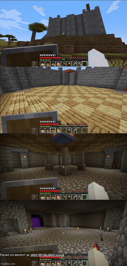 image tagged in frost,minecraft,castle | made w/ Imgflip meme maker