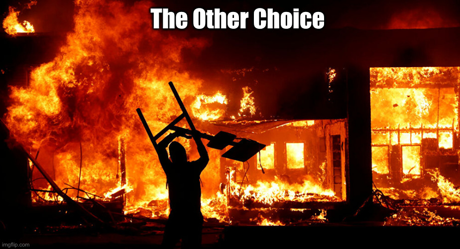 On Fire | The Other Choice | image tagged in on fire | made w/ Imgflip meme maker