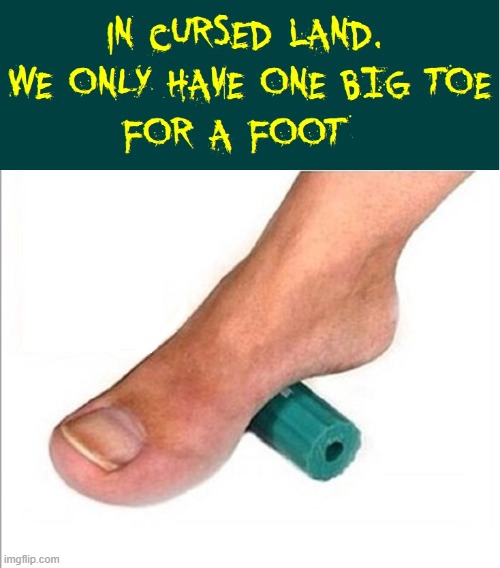 Advantages: I will save on Pedicures | image tagged in vince vance,big toe,foot,cursed image,memes,feet | made w/ Imgflip meme maker