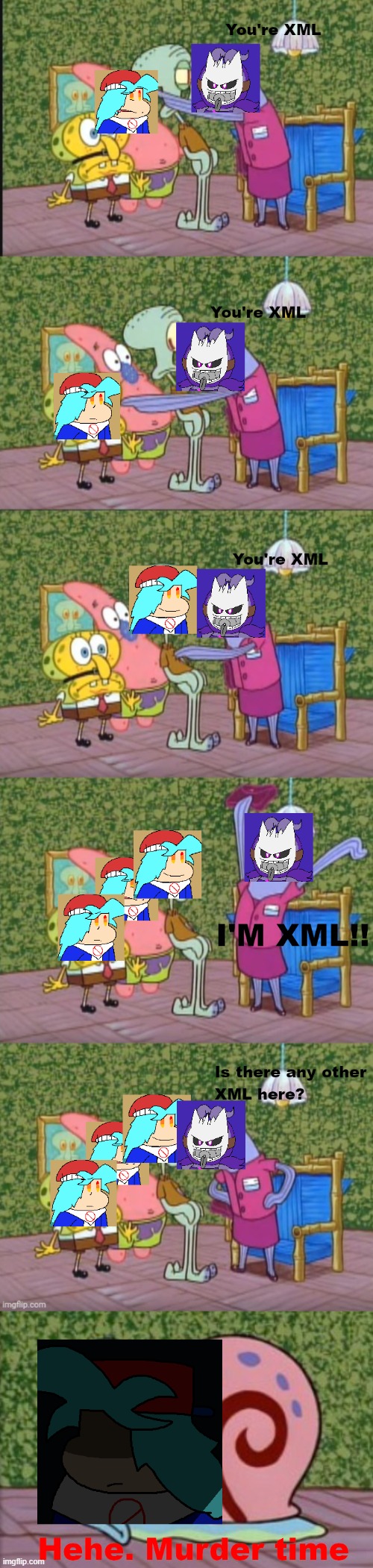 XML meme #6 | image tagged in fnf,fnf au,memes,xml hatsune,alternate xml,cult's realm xml | made w/ Imgflip meme maker