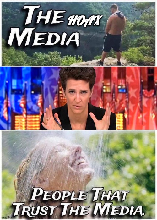 Hoax Media reality check | HOAX | image tagged in rachel maddow missile,piss | made w/ Imgflip meme maker