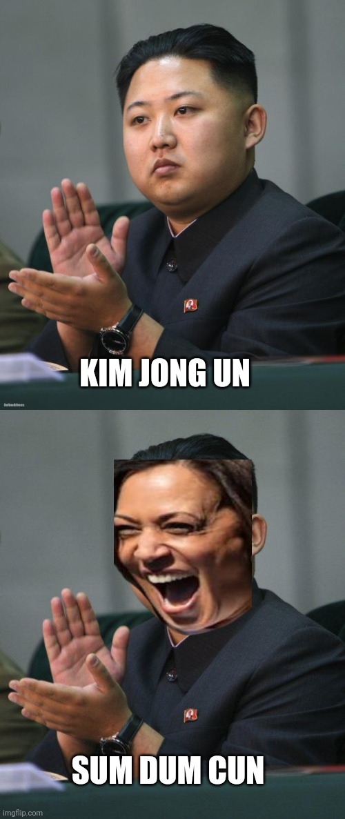 Splitting hairs | KIM JONG UN; SUM DUM CUN | image tagged in kim jong un | made w/ Imgflip meme maker