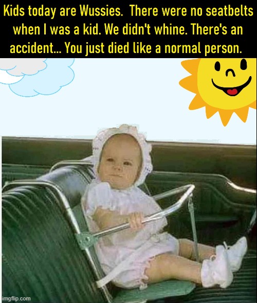 Rock-a-Bye baby ina CarSeat. If in a wreck, erase my Tweets | image tagged in vince vance,baby,seatbelt,memes,car seat,back in my day | made w/ Imgflip meme maker