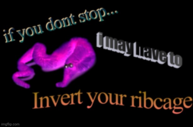 If you don't stop...i may have to invert your ribcage | image tagged in if you don't stop i may have to invert your ribcage | made w/ Imgflip meme maker