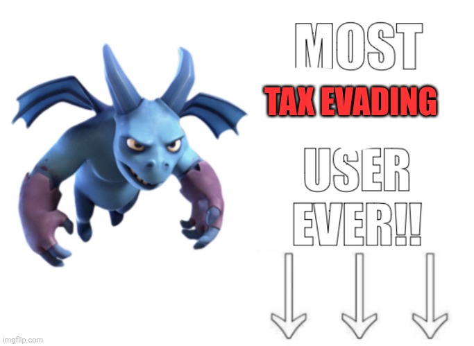 most sexist user ever!! | TAX EVADING | image tagged in most sexist user ever | made w/ Imgflip meme maker