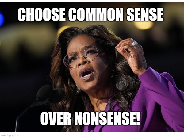 CHOOSE COMMON SENSE; OVER NONSENSE! | made w/ Imgflip meme maker