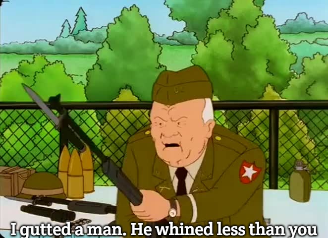 Cotton Hill | I gutted a man. He whined less than you | image tagged in cotton hill,slavic,king of the hill | made w/ Imgflip meme maker