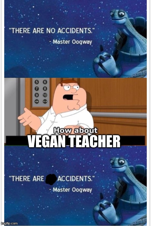 What bout that | VEGAN TEACHER | image tagged in what bout that | made w/ Imgflip meme maker