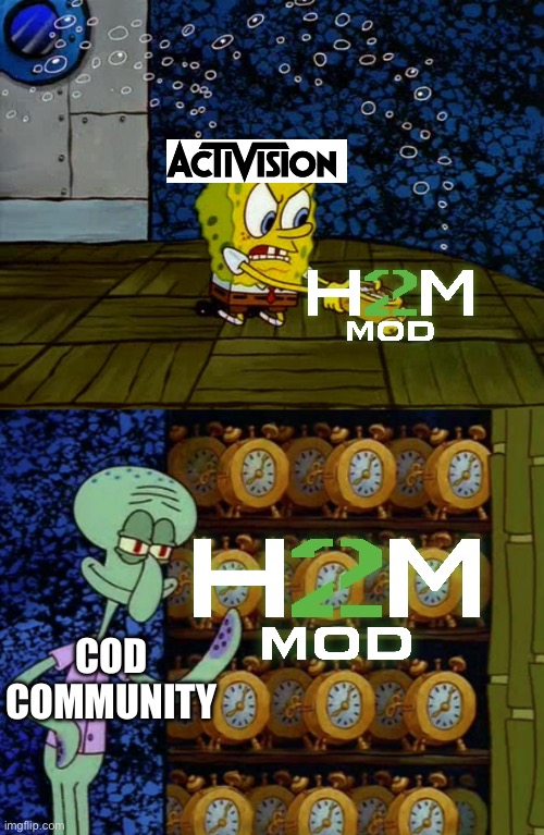 Spongebob vs Squidward Alarm Clocks | COD COMMUNITY | image tagged in spongebob vs squidward alarm clocks | made w/ Imgflip meme maker