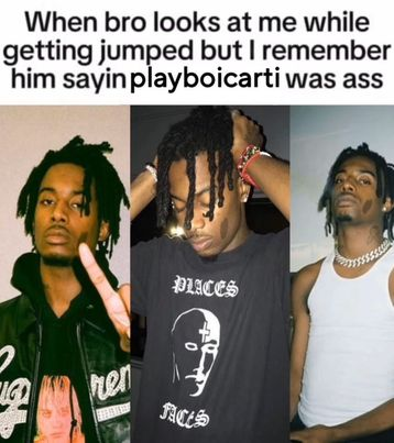 Carti nonchalant Blank Meme Template