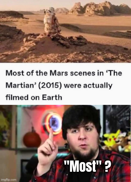 Justifying the Big Budget | "Most" ? | image tagged in jontron i have several questions,the martian,movie,outer space,actors,well yes but actually no | made w/ Imgflip meme maker