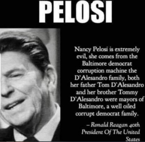 Ronald Reagan On Nancy Pelosi | image tagged in ronald reagan on nancy pelosi | made w/ Imgflip meme maker