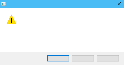 Windows 10 Error three buttons Blank Meme Template