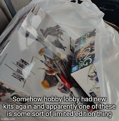 Somehow hobby lobby had new kits again and apparently one of these is some sort of limited edition thing | made w/ Imgflip meme maker