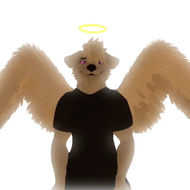 Furry Dog Angel Blank Meme Template