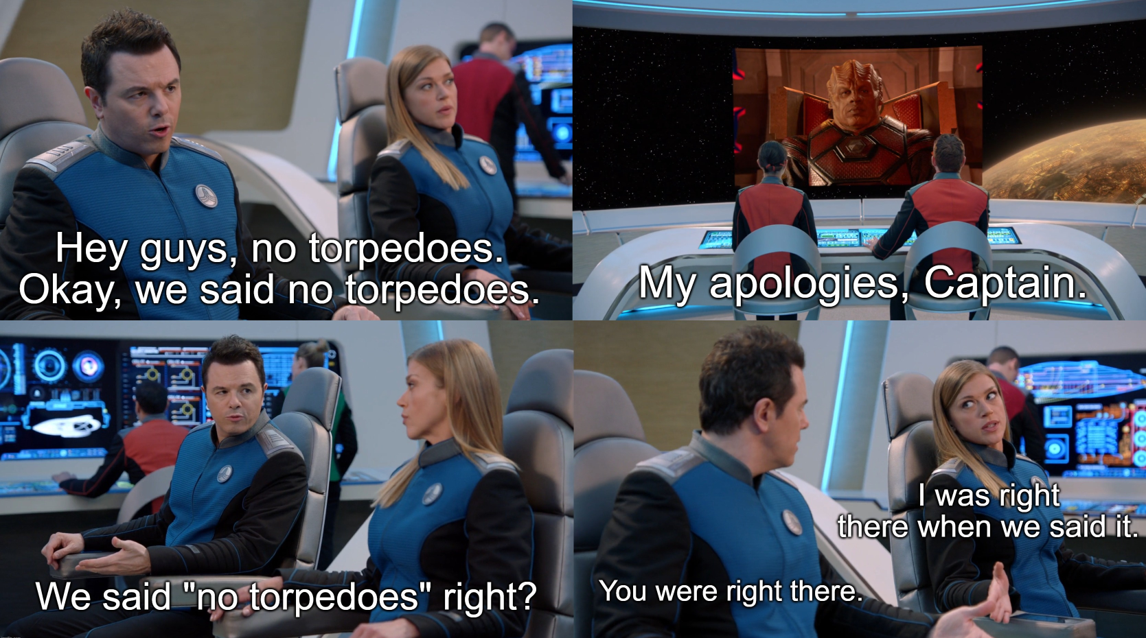 Orville No Torpedoes Blank Meme Template