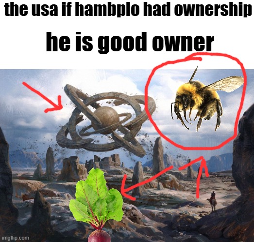 the usa if hambplo had ownership; he is good owner | made w/ Imgflip meme maker