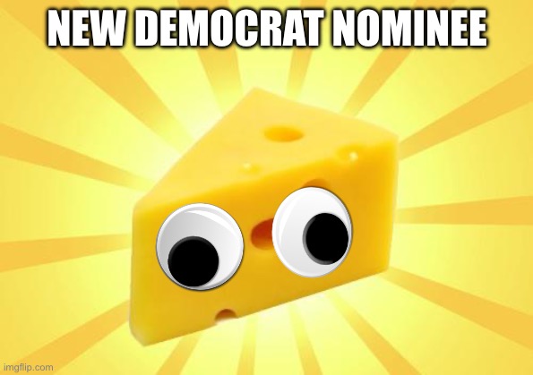 Cheese Time | NEW DEMOCRAT NOMINEE | image tagged in cheese time | made w/ Imgflip meme maker