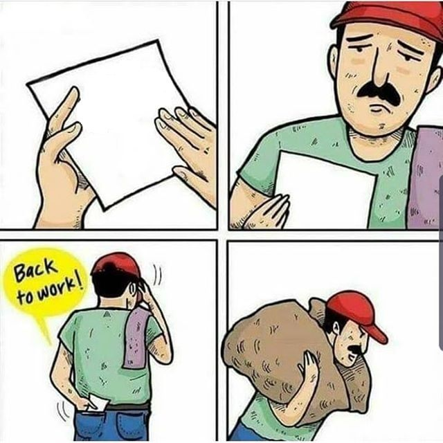 Back to work farmer Blank Meme Template