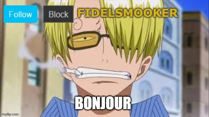 fidelsmooker | BONJOUR | image tagged in fidelsmooker,fidel,tommyisok | made w/ Imgflip meme maker