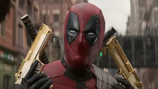 Deadpool Gold plated Desert Eagles Blank Meme Template